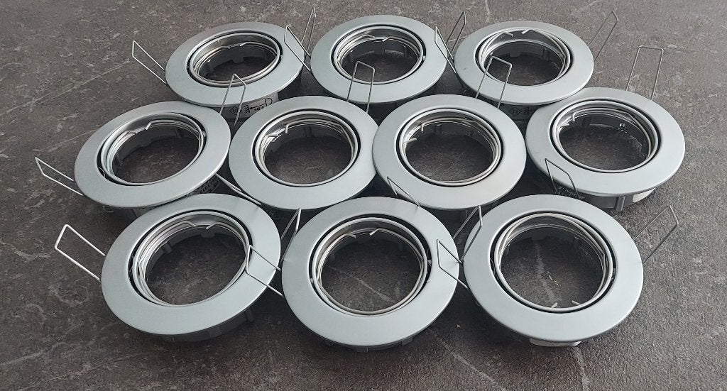LOT de 10 Supports de Spot encastrable Orientable, Enlèvement ou Envoi, Comme neuf, Autres types, Autres sources lumineuses
