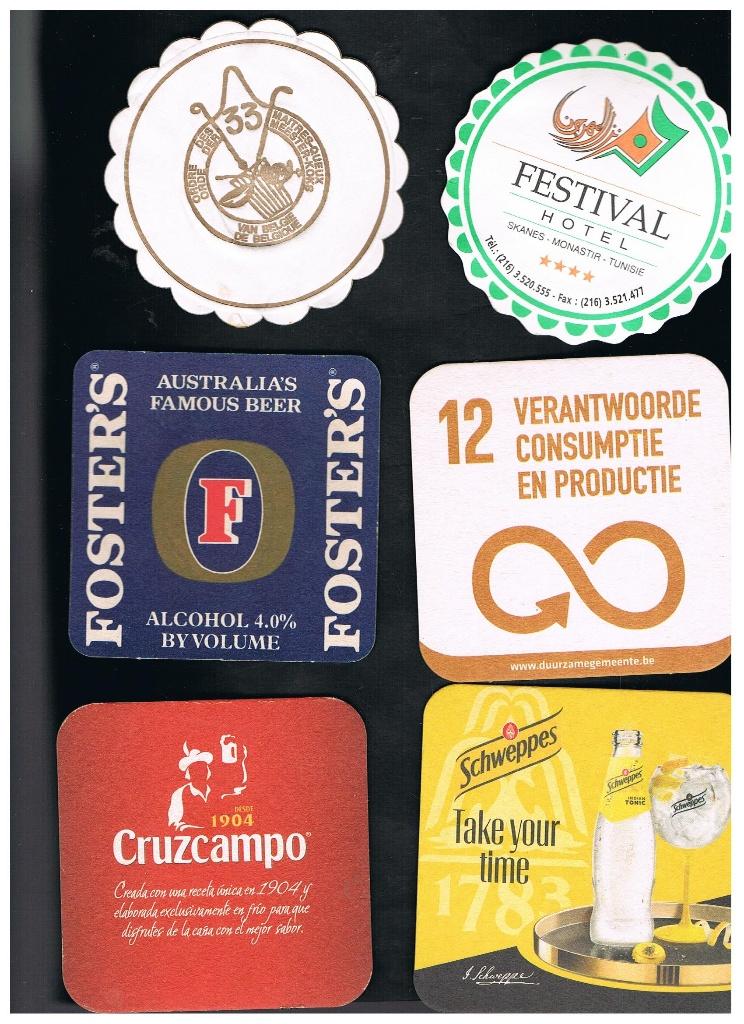 BIERVILTJES/ONDERLEGGERS, Verzenden, Nieuw, Viltje(s)