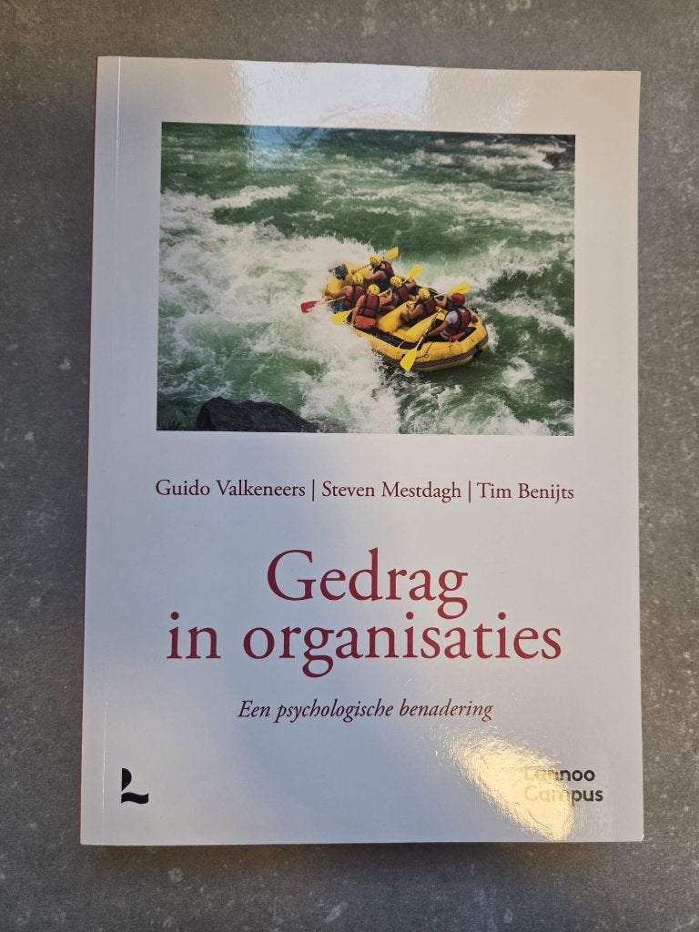 Gedrag in organisaties (een psychologische benadering), Ophalen, Zo goed als nieuw, Economie en Marketing, Guido Valkeneers, Steven Mestdagh, Tim Benijts