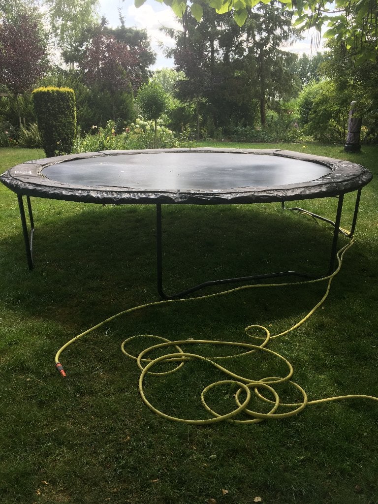 Trampoline salta, Ophalen, Gebruikt