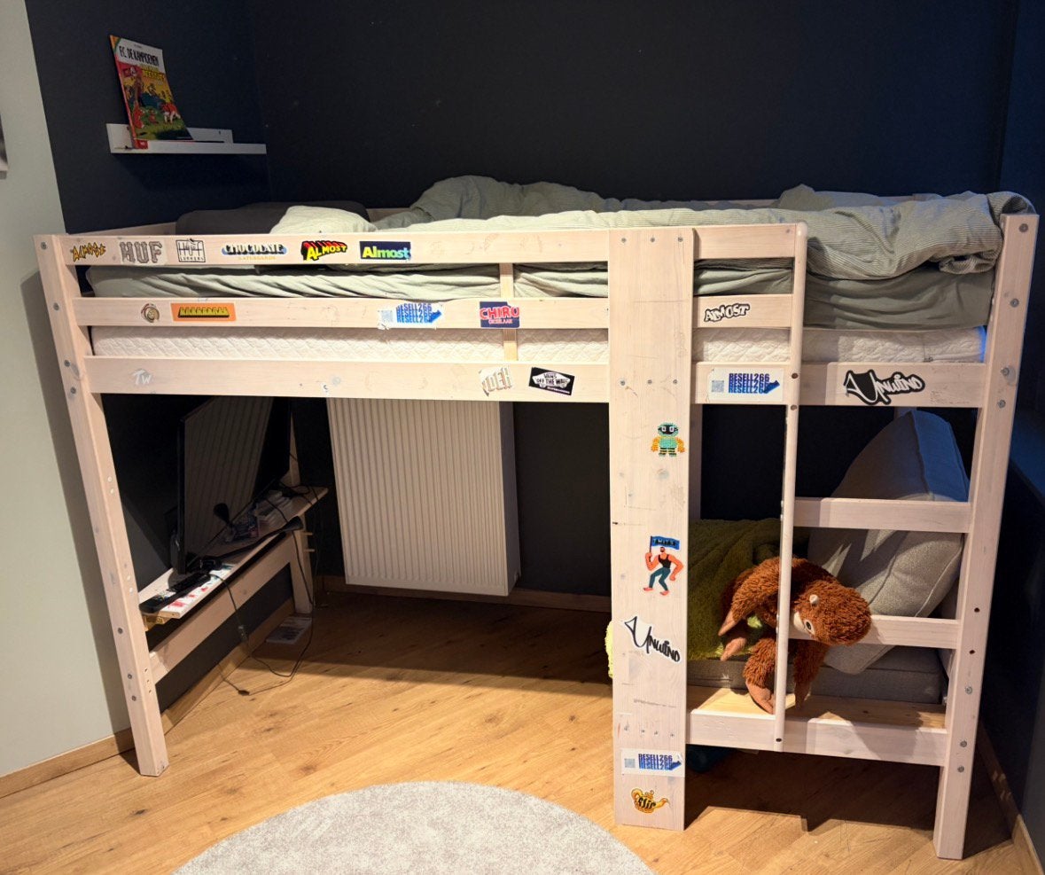 Hoogslaper, Kinderen en Baby's, Kinderkamer | Stapelbedden en Hoogslapers, Ophalen, Gebruikt, Hoogslaper