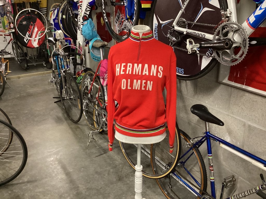 Flandria wollen wielertrui 76, Fietsen en Brommers, Gebruikt, M, Dames, Ophalen of Verzenden