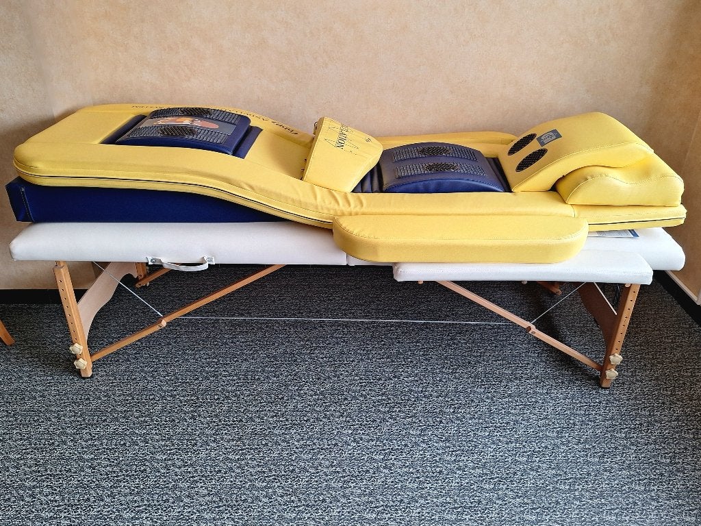 Andullatiematras + tafel, Sport en Fitness, Massageproducten, Ophalen, Zo goed als nieuw, Massagetafel