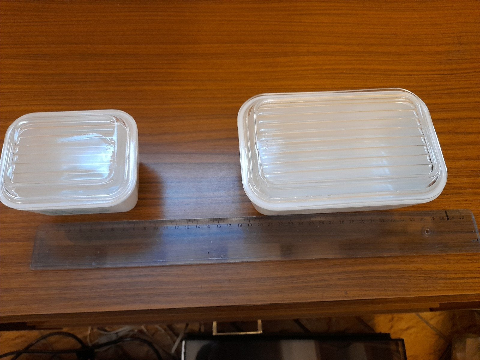 plats frigo vintage pyrex amish butterprint 1950-60, Vintage, Comme neuf, Verre, Enlèvement