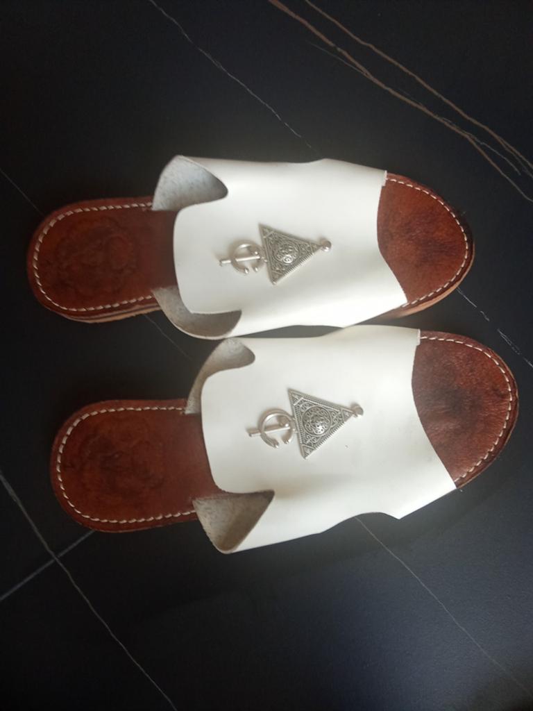 Luxe Marokkaanse Slippers, Kleding | Dames, Slippers, Wit, Nieuw, Ophalen of Verzenden
