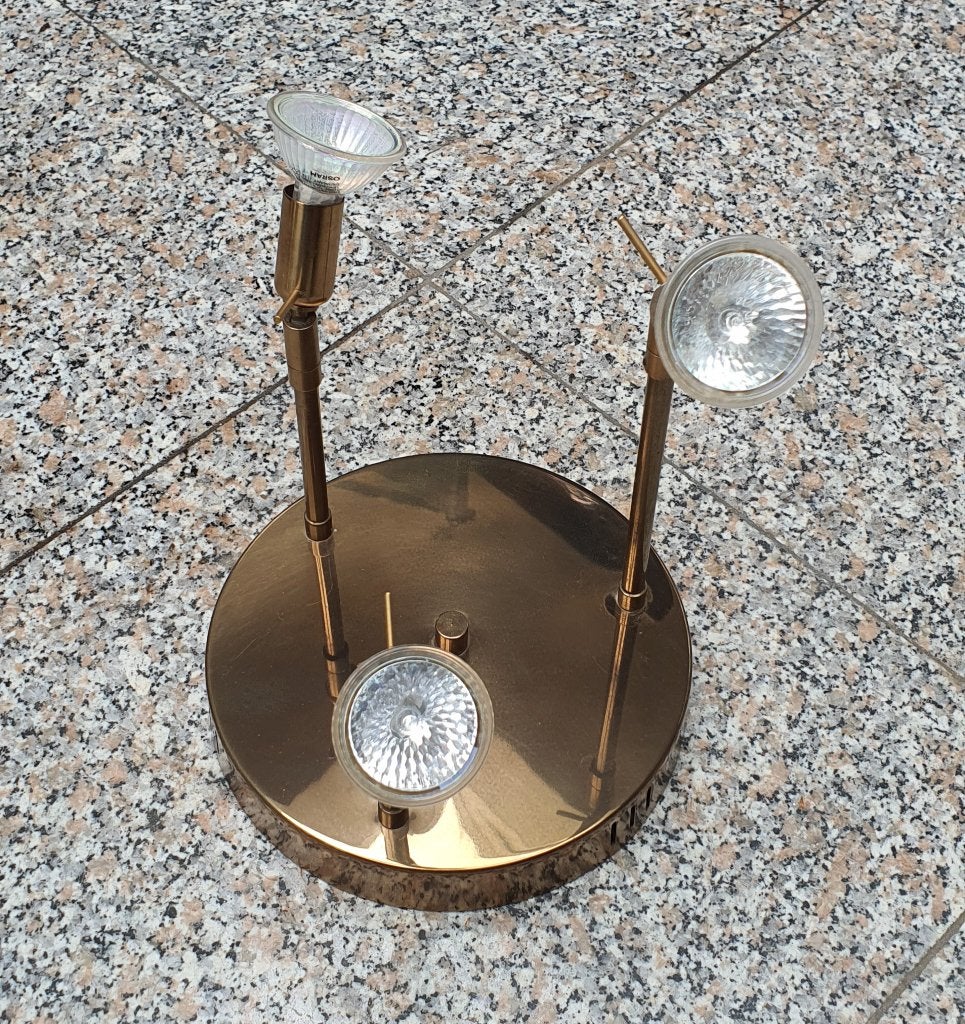 Plafondlamp met drie verstelbare (led)spots., Ophalen, Gebruikt, Metaal, Klassiek
