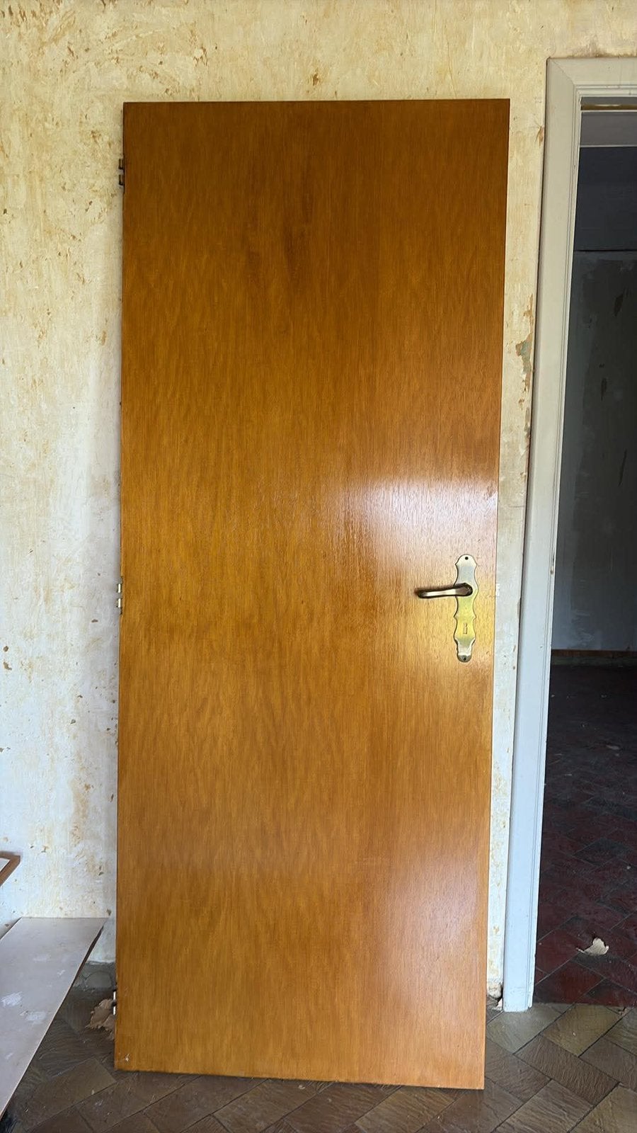 Houten deur, Doe-het-zelf en Bouw, Raamkozijnen en Schuifdeuren, Ophalen, Gebruikt, Hout