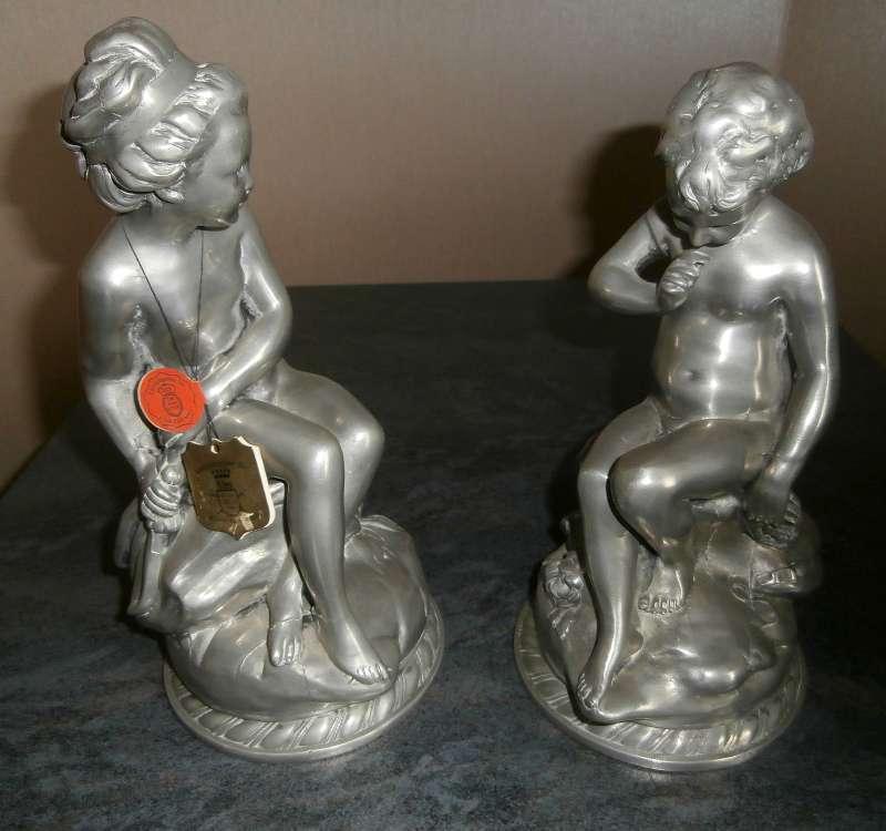 2 Tinnen beeldjes, Ophalen