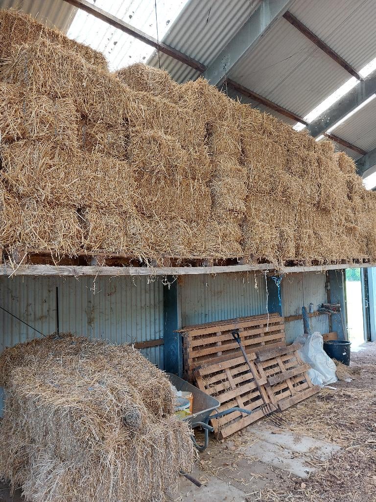 hooi en stro in kleine balen, Ophalen