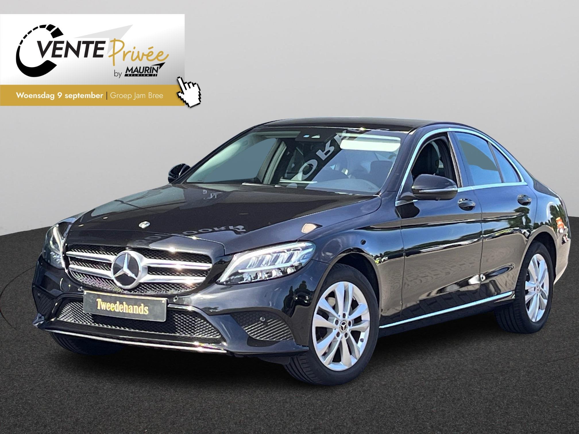 Mercedes-Benz C-Klasse Berline 180 AV/Gar, Auto's, Automaat, 4 deurs, Zwart, 4 cilinders