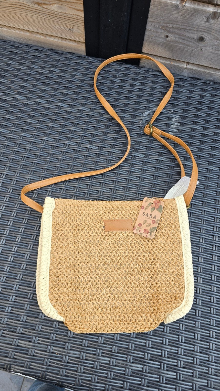 Sac à bandoulière en raphia, Enlèvement ou Envoi, Neuf, Brun, Autres marques