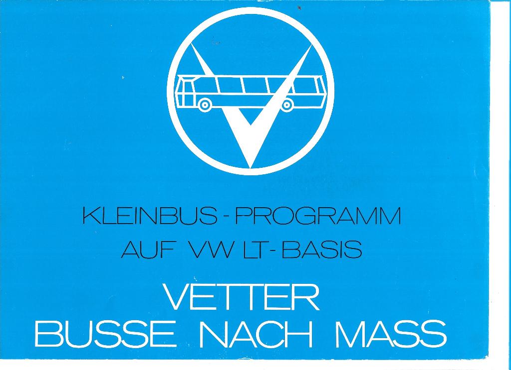 VETTER (VW LT), Livres, Autos | Brochures & Magazines, Enlèvement ou Envoi, Comme neuf, Volkswagen