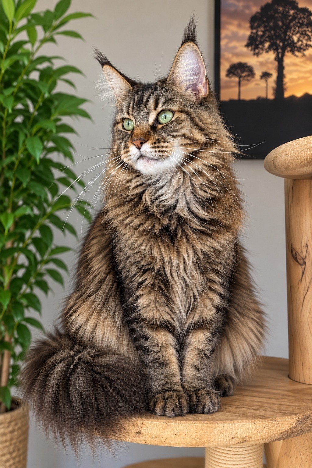 Maine coon poes met mooi kampioen stamboom Russisch lijn, Chatte ou Chat, Avec pedigree, 3 à 5 ans