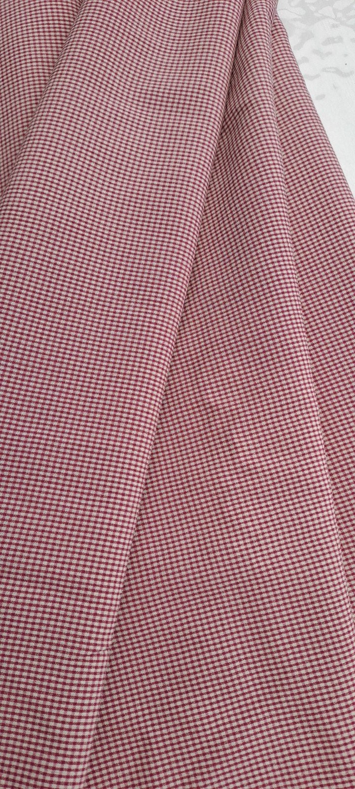 Nouveau tissu à carreaux bordeaux de 4,80 m, Enlèvement ou Envoi, Neuf, Beige, Coton