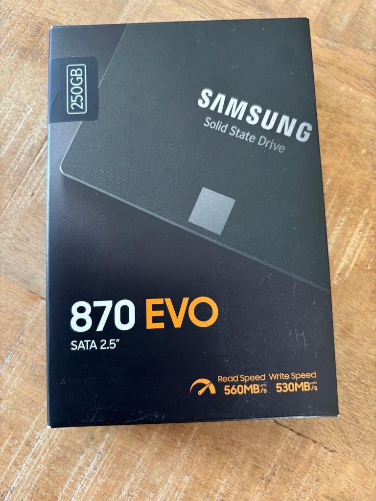 Samsung SSD Evo 870 250GB, Computers en Software, Harde schijven, Nieuw, Ophalen of Verzenden, Samsung, 250GB