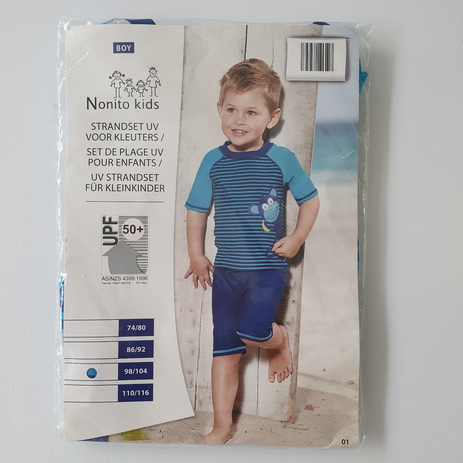 Zwempakset- strandset Nonito boy  maat 98-104, Kinderen en Baby's, Babykleding | Baby-zwemkleding, Ophalen, UV-zwemkleding, Nieuw