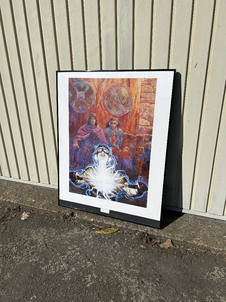 Affiche Thorgal dans cadre 78 x 65 cm, Collections, Enlèvement, Utilisé, Rectangulaire horizontal, Autres sujets/thèmes