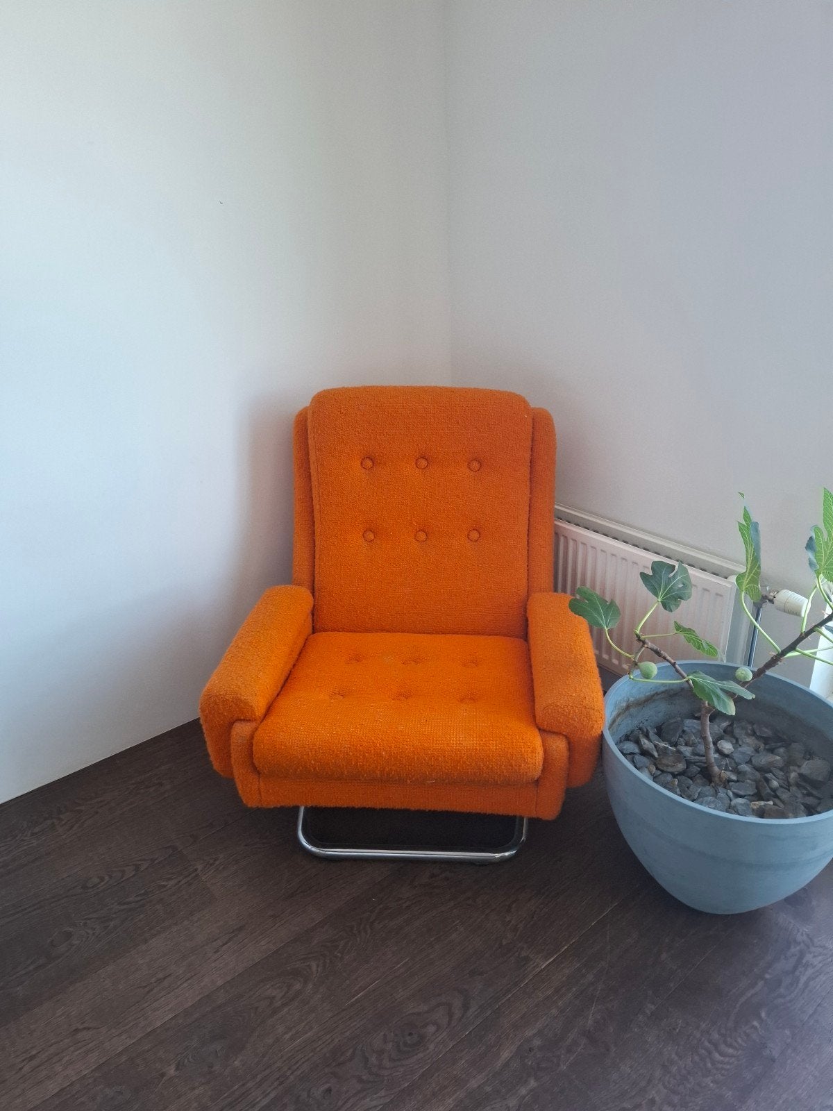 Vintage design loungechaire, Ophalen, Gebruikt, Eenpersoons, 75 tot 100 cm