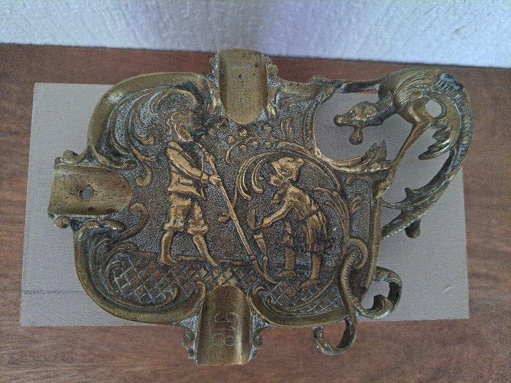 Antieke bronzen of messing asbak 1914-1918, Antiek en Kunst, Ophalen, Brons
