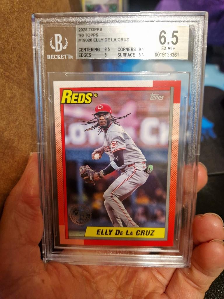 Baseball Topps Elly De La Cruz Beckett 6.5, Ophalen of Verzenden, Zo goed als nieuw, Losse kaart