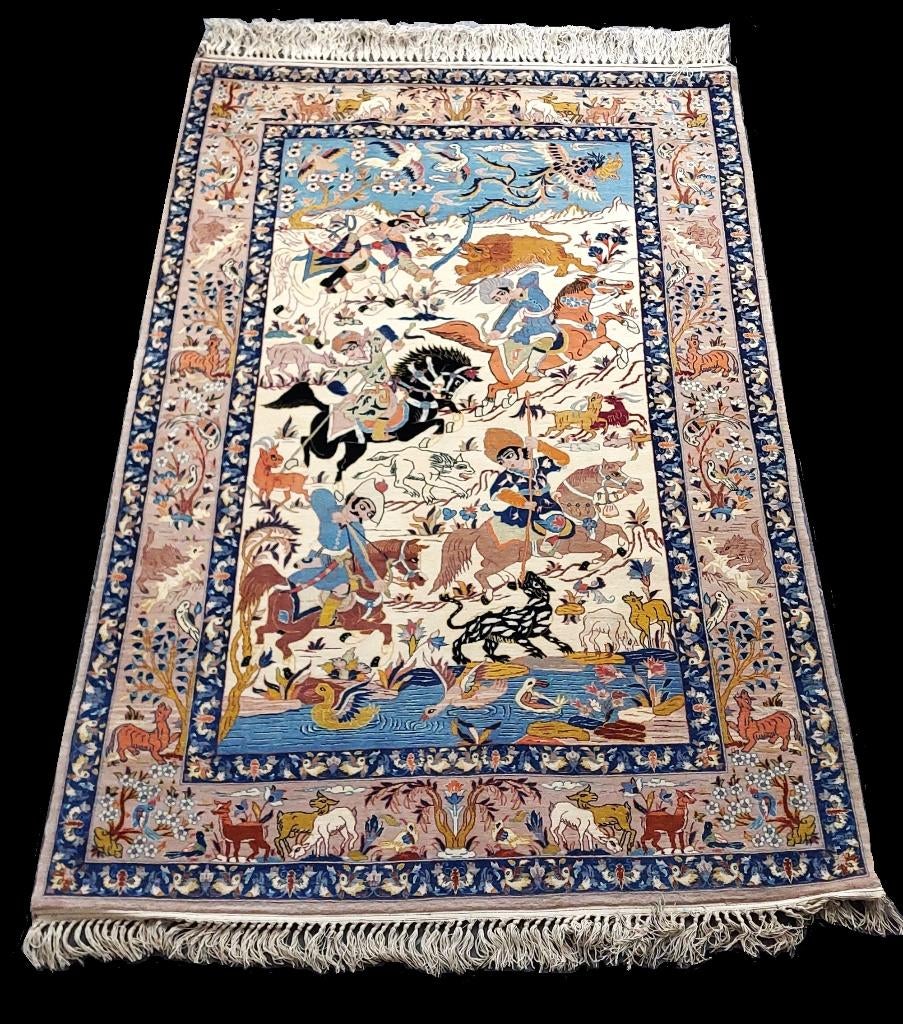Vintage Isfahan wandtapijt  ***, Ophalen