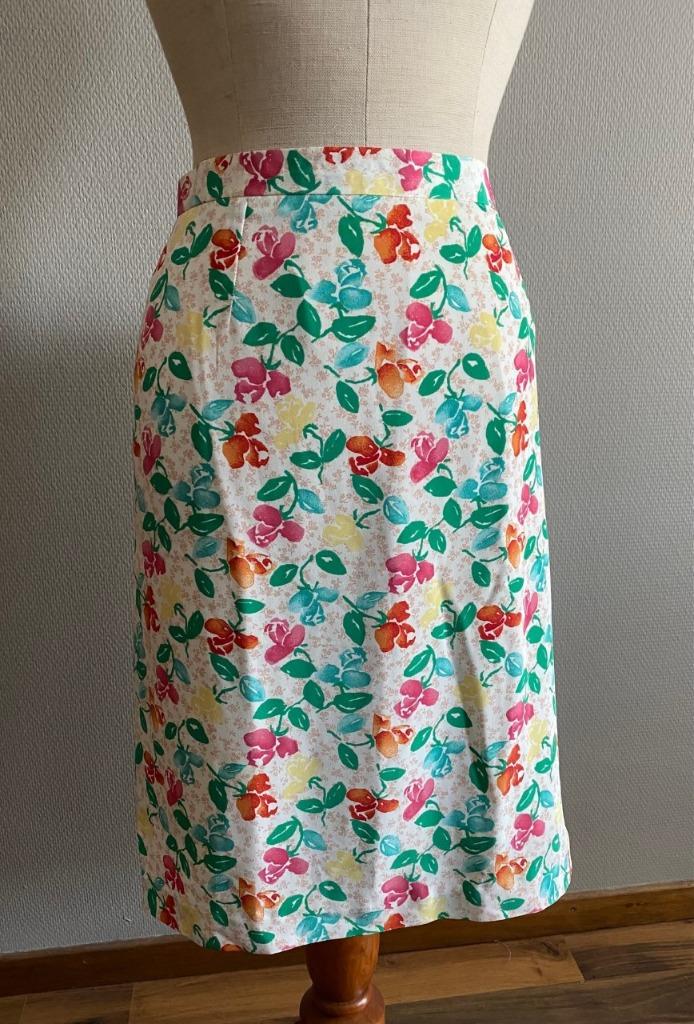 Kleurrijke rok met bloemenprint Devernois maat 48, Kleding | Dames, Verzenden, Maat 46/48 (XL) of groter, Zo goed als nieuw, Devernois