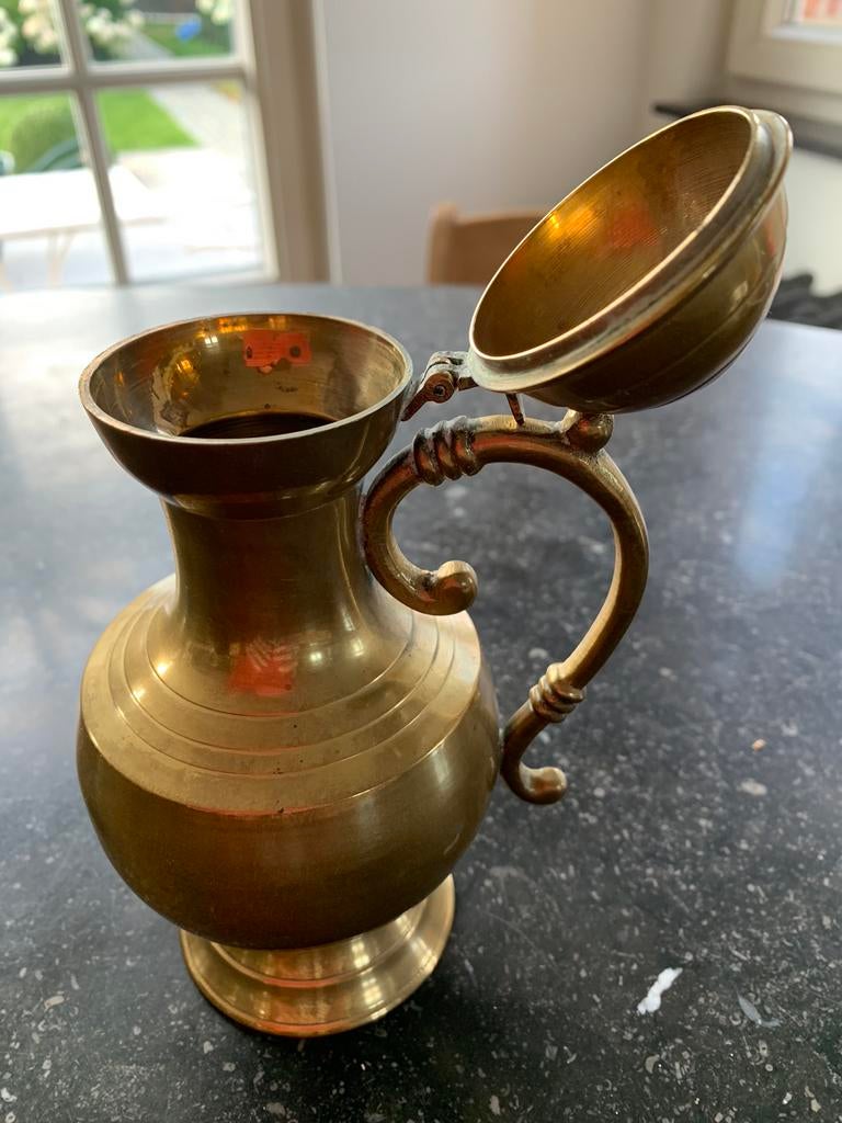 Koperen kannetje 16cm, Antiek en Kunst, Ophalen of Verzenden, Koper