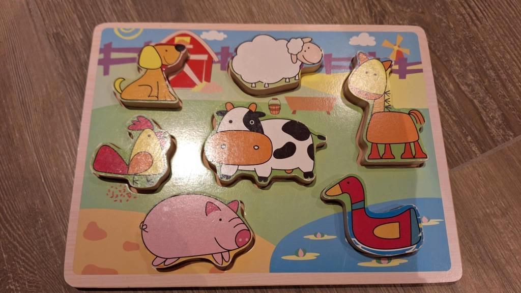 Vormenpuzzel boerderij, Ophalen, Gebruikt, Van hout