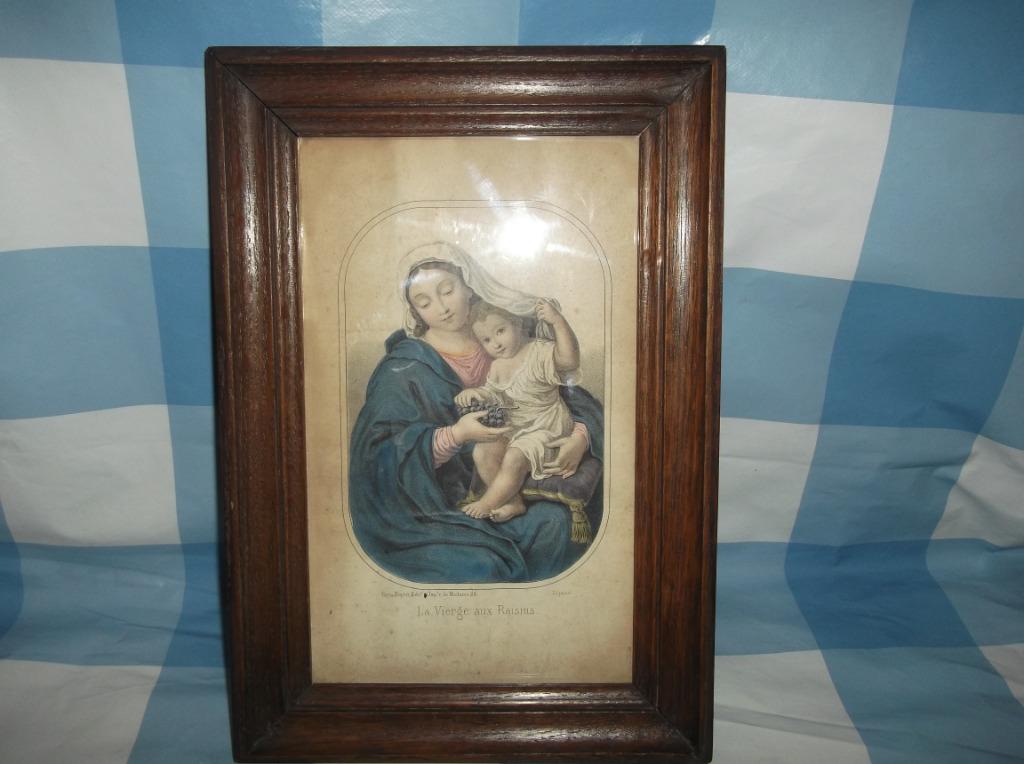 Ancien cadre la Vierge aux raisins, Enlèvement ou Envoi