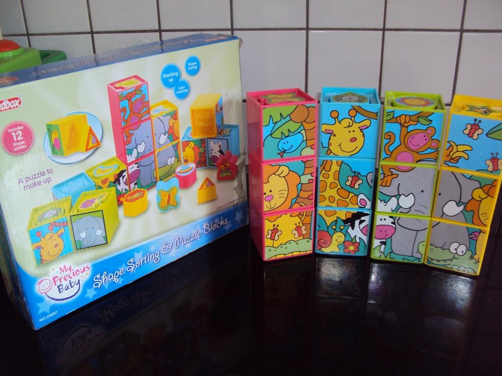 Redbox, puzzel met blokken in insteekvormen, Kinderen en Baby's, Ophalen of Verzenden