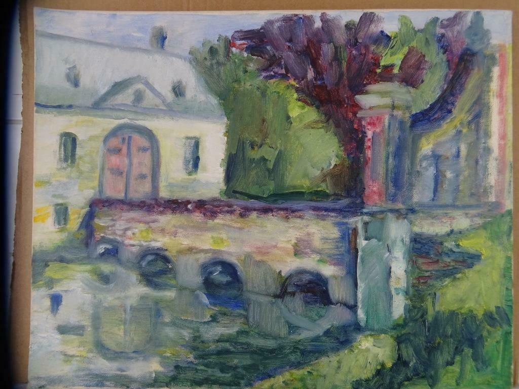 Peinture ferme Koetshuis Valkenburg peinture art moderne '85, Enlèvement ou Envoi