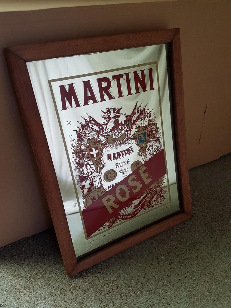 Reclamebord Martini spiegel, Ophalen, Gebruikt, Reclamebord