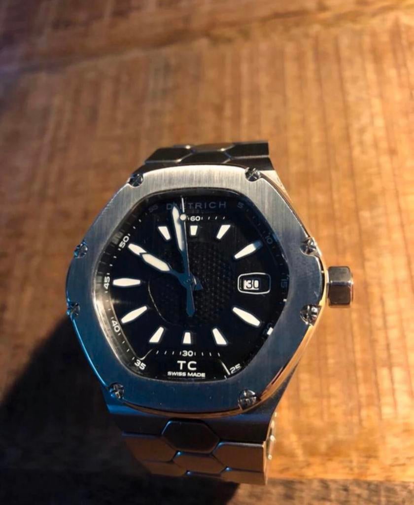 Dietrich TC - SS Black horloge 42mm, Staal, Staal, Polshorloge, Zo goed als nieuw