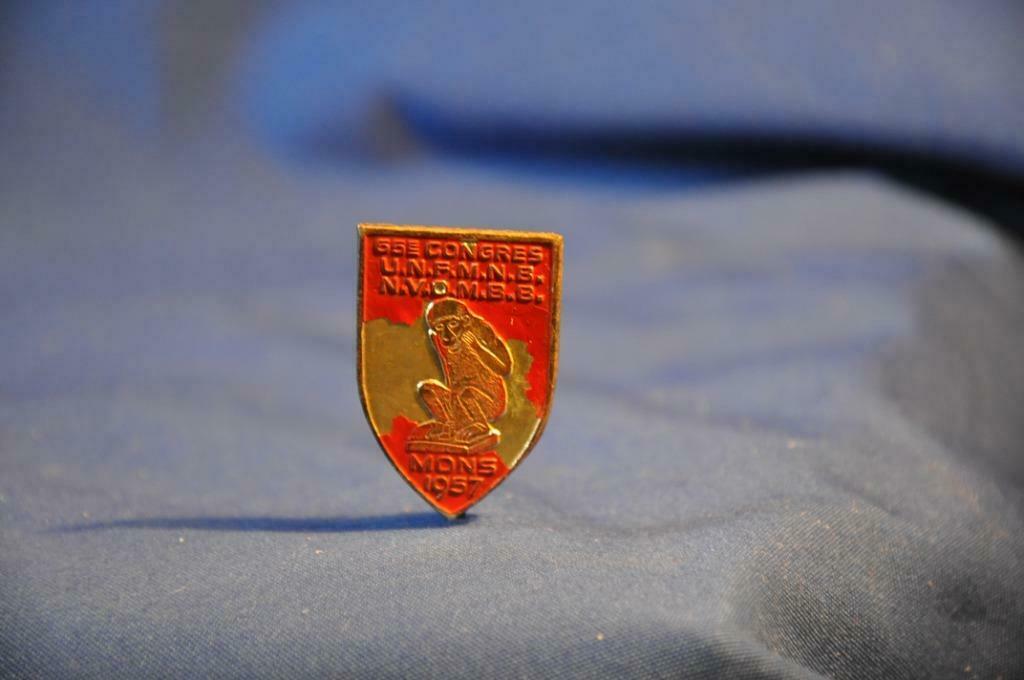 §  epinglette mons 1957, Collections, Enlèvement ou Envoi, Utilisé