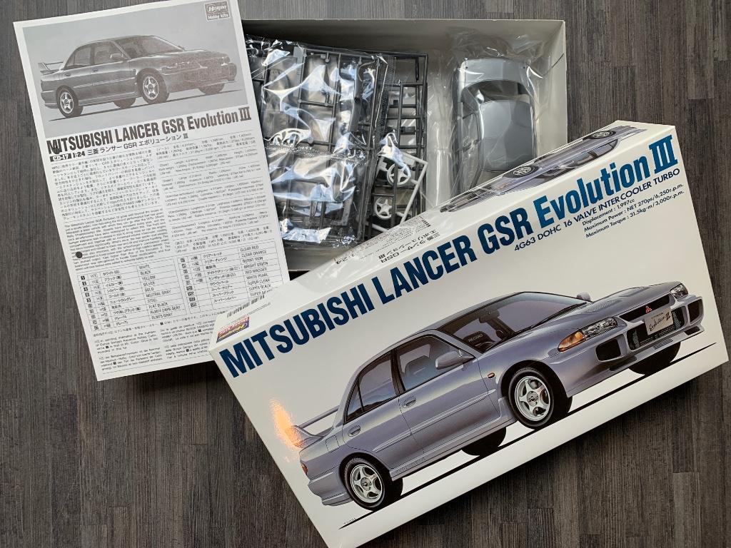 1/24 Hasegawa Mitsubishi Lancer Evolution III, Overige merken, Auto, Groter dan 1:32, Nieuw