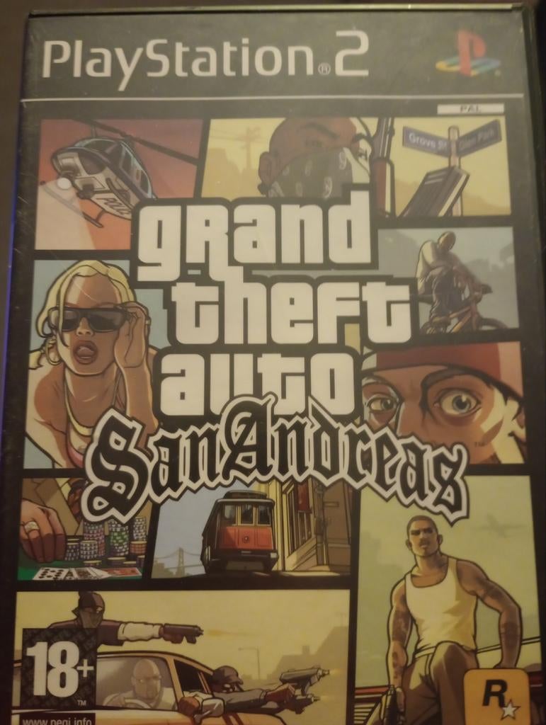 GTA San Andreas PS2, Enlèvement ou Envoi, À partir de 18 ans, Aventure et Action, Comme neuf