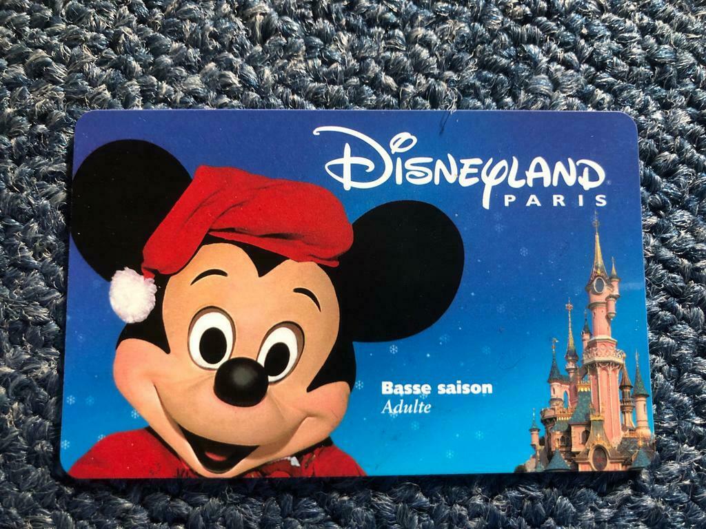 Disneyland Paris - Mickey toegangskaart - gratis verzending, Verzamelen, Verzenden, Mickey Mouse, Gebruikt, Overige typen