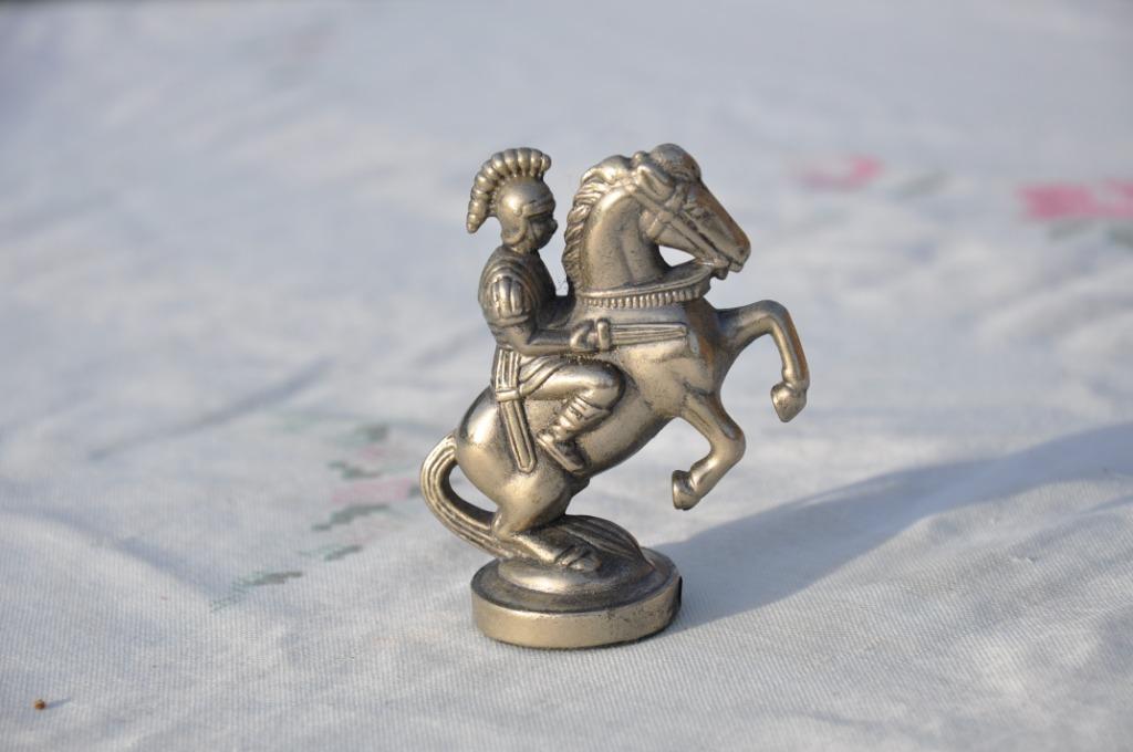 chevalier romain sur cheval plomb argenté, Collections, Enlèvement ou Envoi, Utilisé, Humain