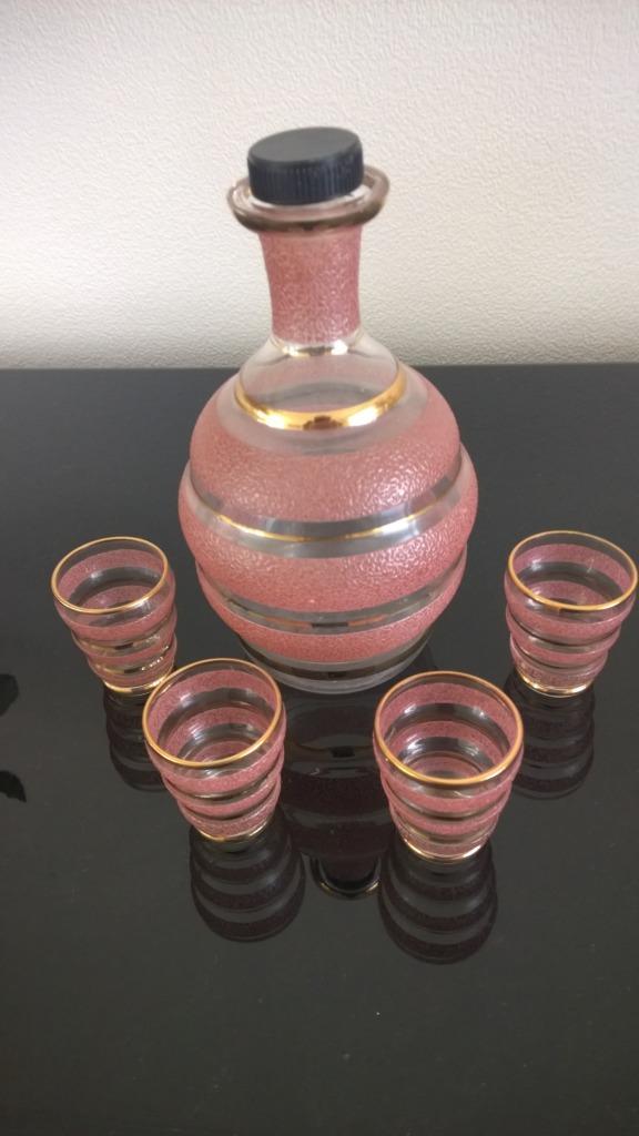 Vintage : Booms glas met borrel glaasjes, Ophalen of Verzenden