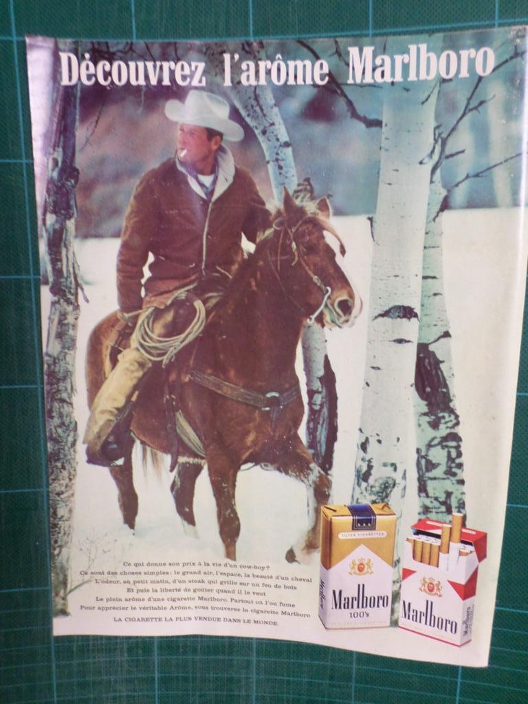 Marlboro cigarettes - publicité papier - 1973, Collections, Enlèvement ou Envoi, Utilisé, Autres types