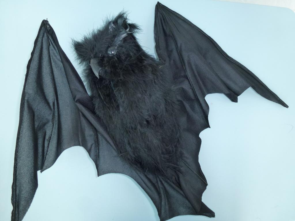 halloween grote vleermuis met pluimen, Hobby en Vrije tijd, Ophalen of Verzenden, Zo goed als nieuw, Versiering