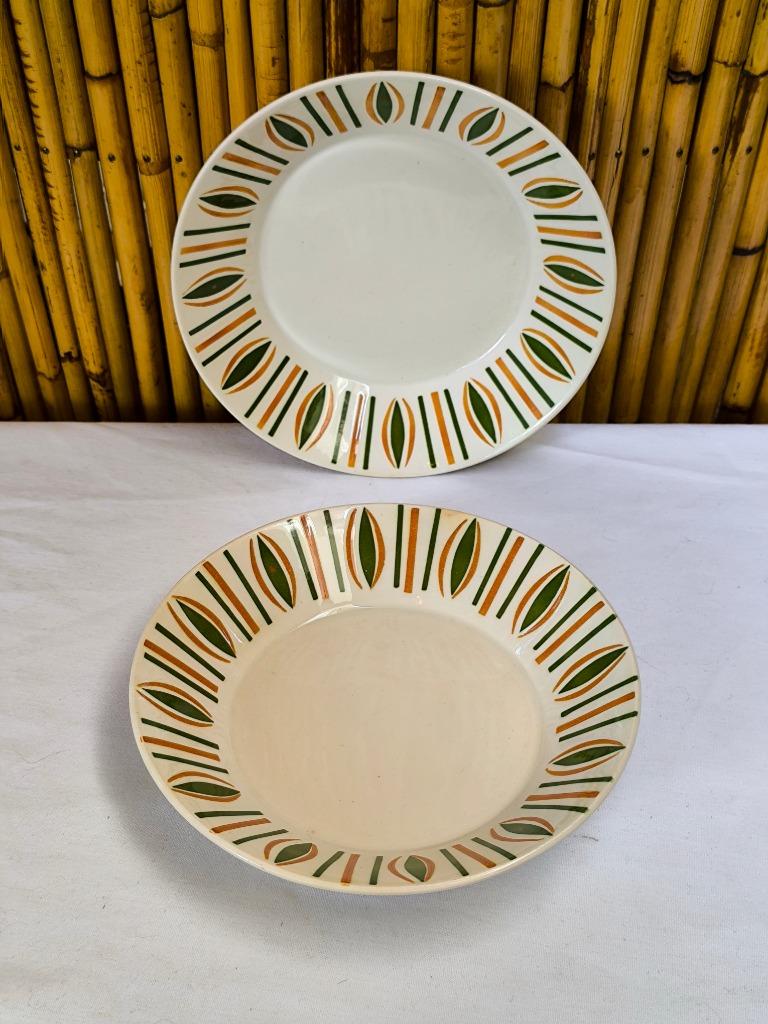 2 assiettes creuses à soupe vintage 1960 Boch Freres Vedette, Enlèvement ou Envoi