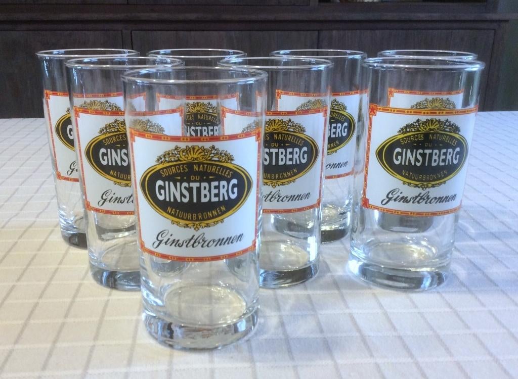 8 vintage Ginstberg water- of limonade glazen 200 ml, Verzamelen, Ophalen of Verzenden, Zo goed als nieuw, Waterglas