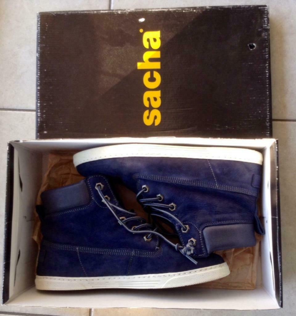 Te koop lederen damesschoenen SACHA, Ophalen, Blauw, Dansschoenen, Zo goed als nieuw
