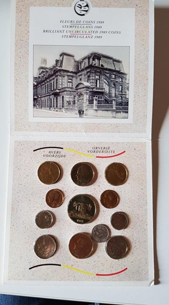 Fleurs de coins 1989 Belgique - Stempelglans 1989, Enlèvement ou Envoi, Métal, Série