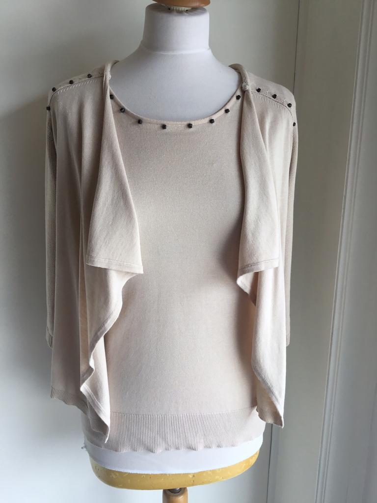 Marie Mero beige twinset maat 38, Kleding | Dames, Maat 38/40 (M), Beige, Marie Méro, Ophalen of Verzenden