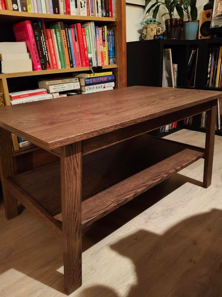 Salontafel donker bruin, Huis en Inrichting, Tafels | Salontafels, Ophalen, Gebruikt, Rechthoekig