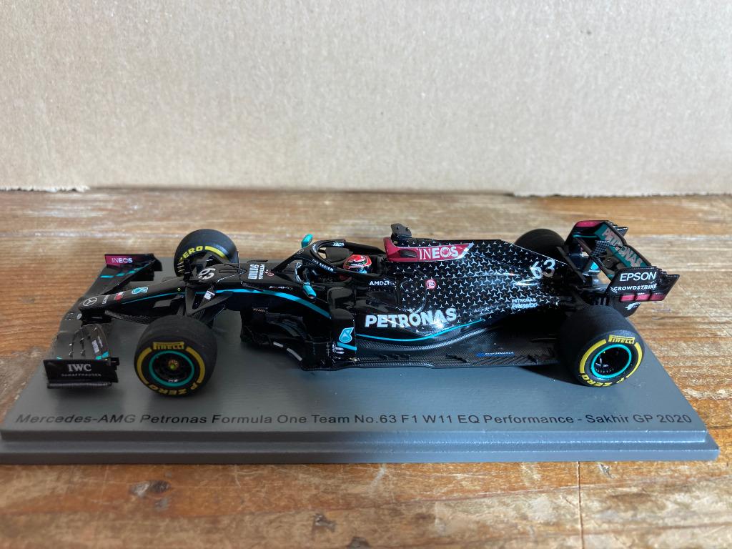 George Russell 1:43 Sakhir GP 2020 Mercedes AMG Petronas, Verzamelen, Ophalen of Verzenden, Nieuw, Formule 1