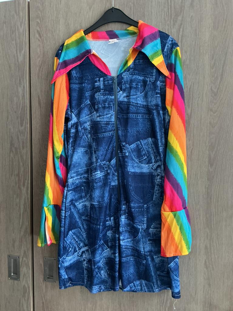 Disco-outfit, maat L, komt overeen met 42, Ophalen of Verzenden, Zo goed als nieuw, Maat 42/44 (L), Kleding