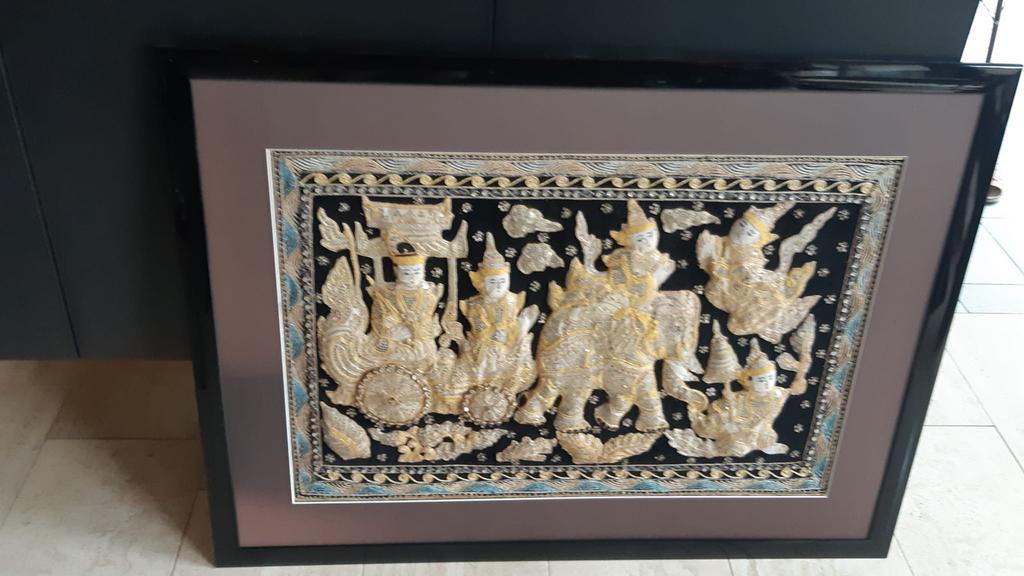 Handgemaakt krijtbord geïnspireerd op Thailand, Ophalen, Zo goed als nieuw